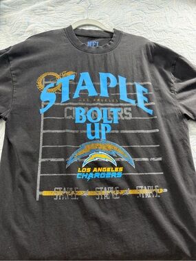 Staple Black Los Angeles Chargers Bolt Up Graphic Tee